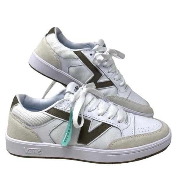 Vans Shoes - VANS Women Lowland ComfyCush Shoes Low Sneakers Suede Leather Beige VN0A7TNL1NU